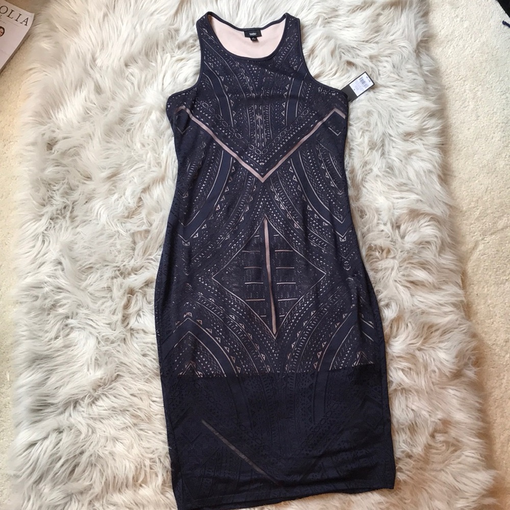 Navy and Beige dress